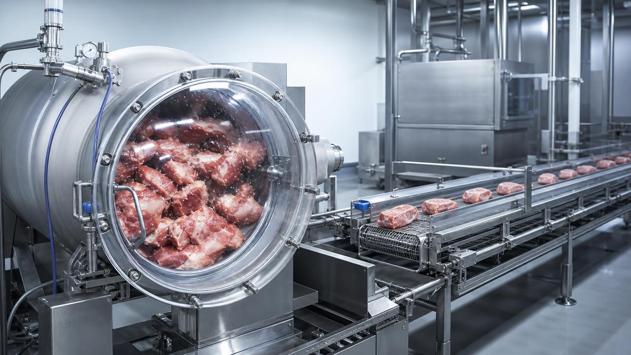 How high-pressure vacuum tumbling changes yield and texture