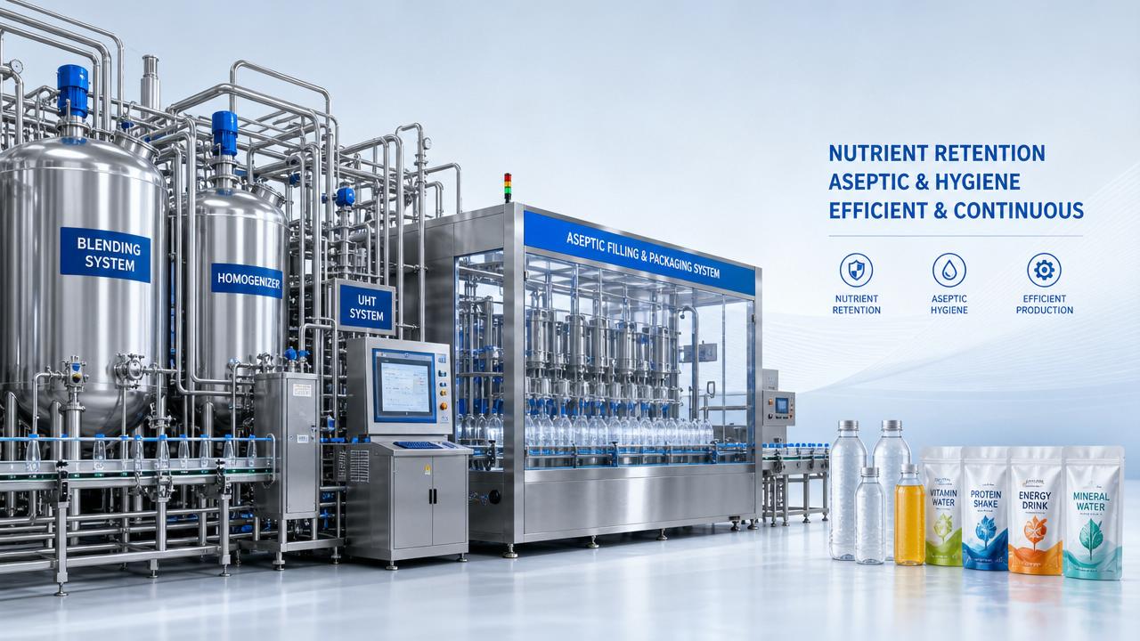 What defines efficient functional health drinks processing?