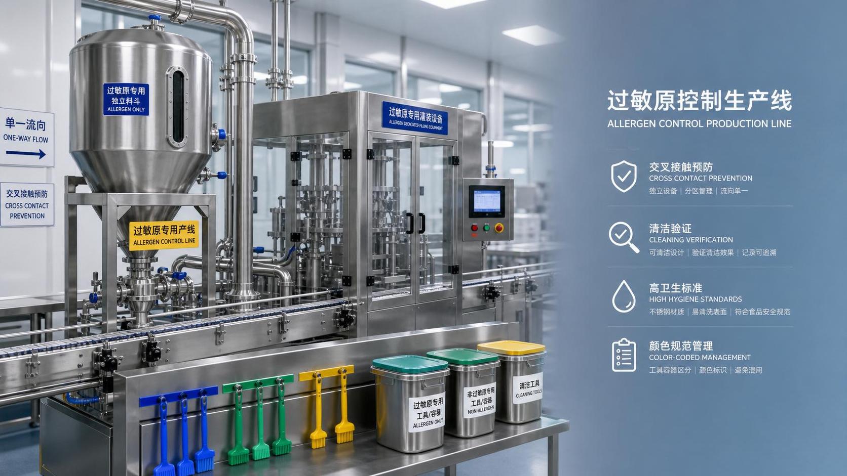 Food Processing Solutions for Allergen Control: Practical Line Design and Validation Steps