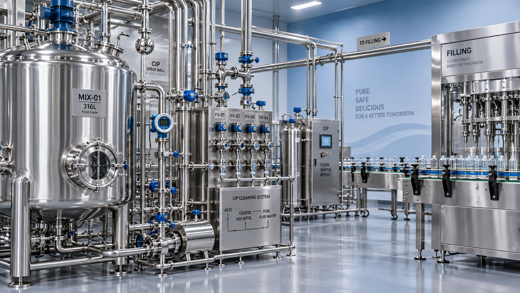 How to Specify a Stainless Steel Beverage Processing System for Hygienic, CIP-Ready Production
