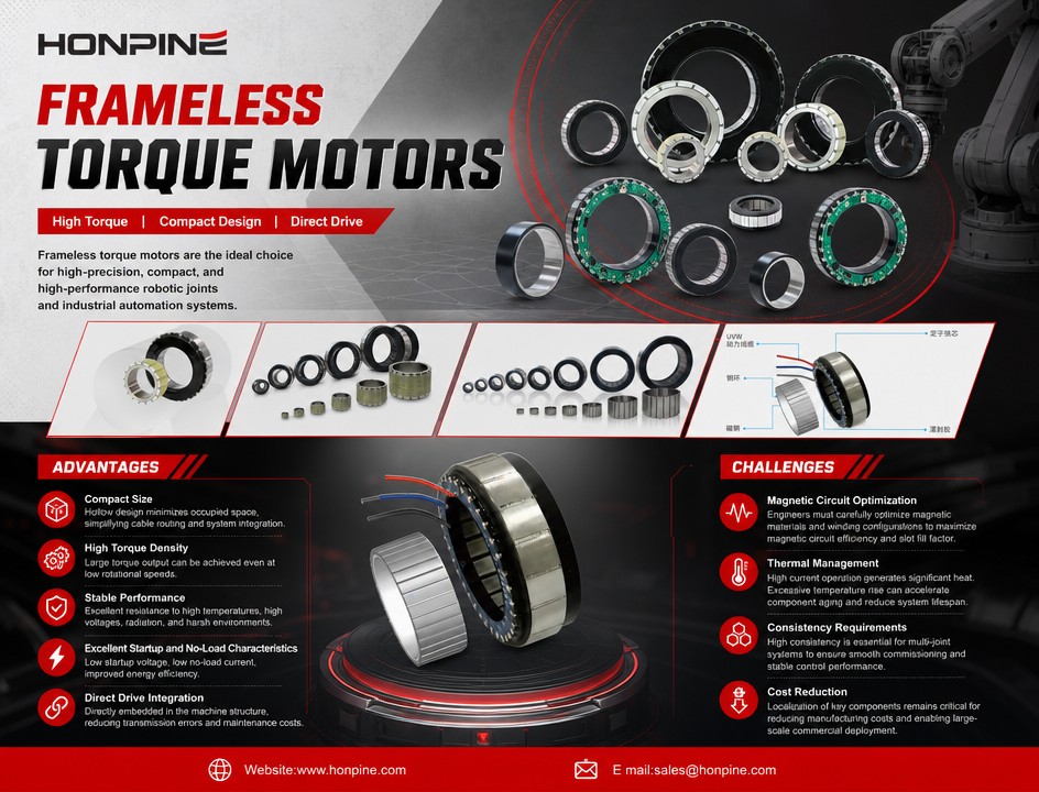 Advantages and Challenges of Frameless Torque Motors Frameless vridmomentmotorer: Från eliminering av cogging moment till de tre stora tekniska genombrotten 2026