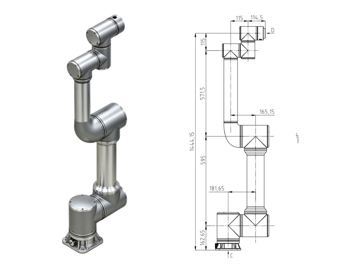 CR-12E-C00 6-axlig kollaborativ robot (cobot)