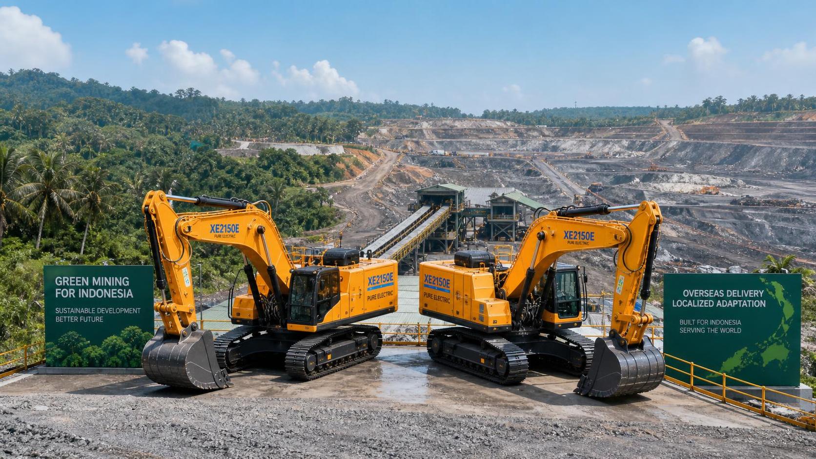 SANY SY3000E Debuts in Indonesia as a Green Compliance Signal
