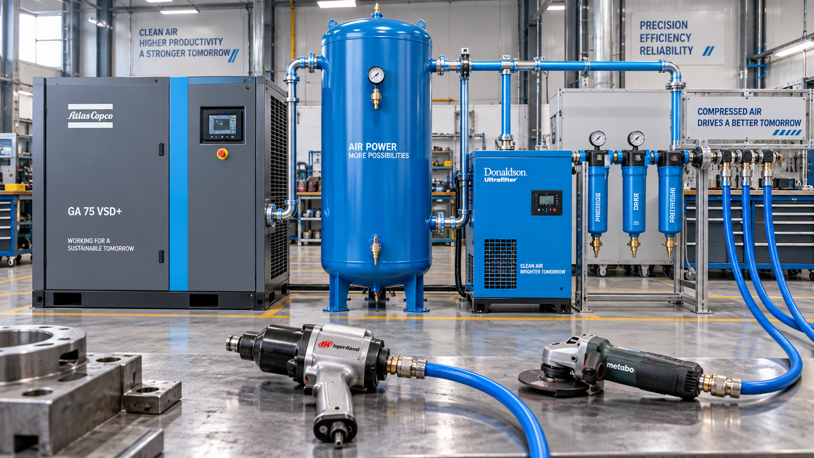 How to size an air compressor for heavy duty pneumatic tools
