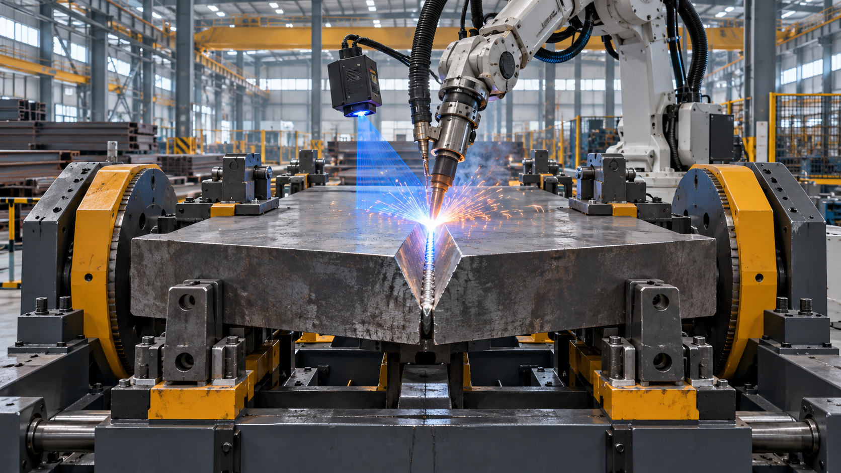 When heavy steel welding systems need seam tracking to control distortion