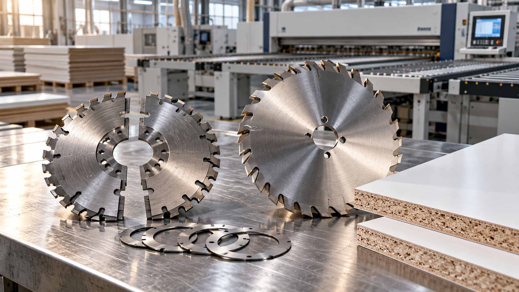 Split vs. Conical Scoring Blades for Cutting Melamine on Beam Saws