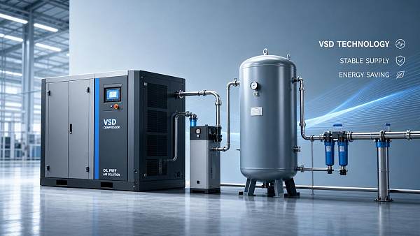 Energy Efficient Machinery in VSD Compressors: Savings