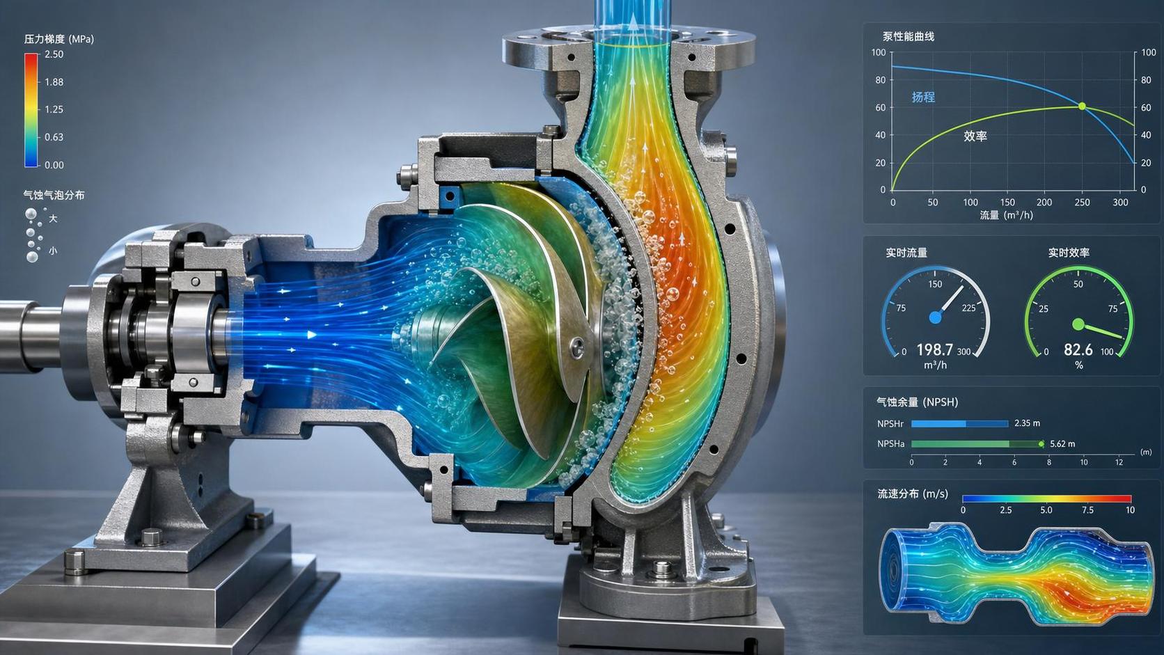 Pump CFD Simulation for Flow, Cavitation, and Efficiency