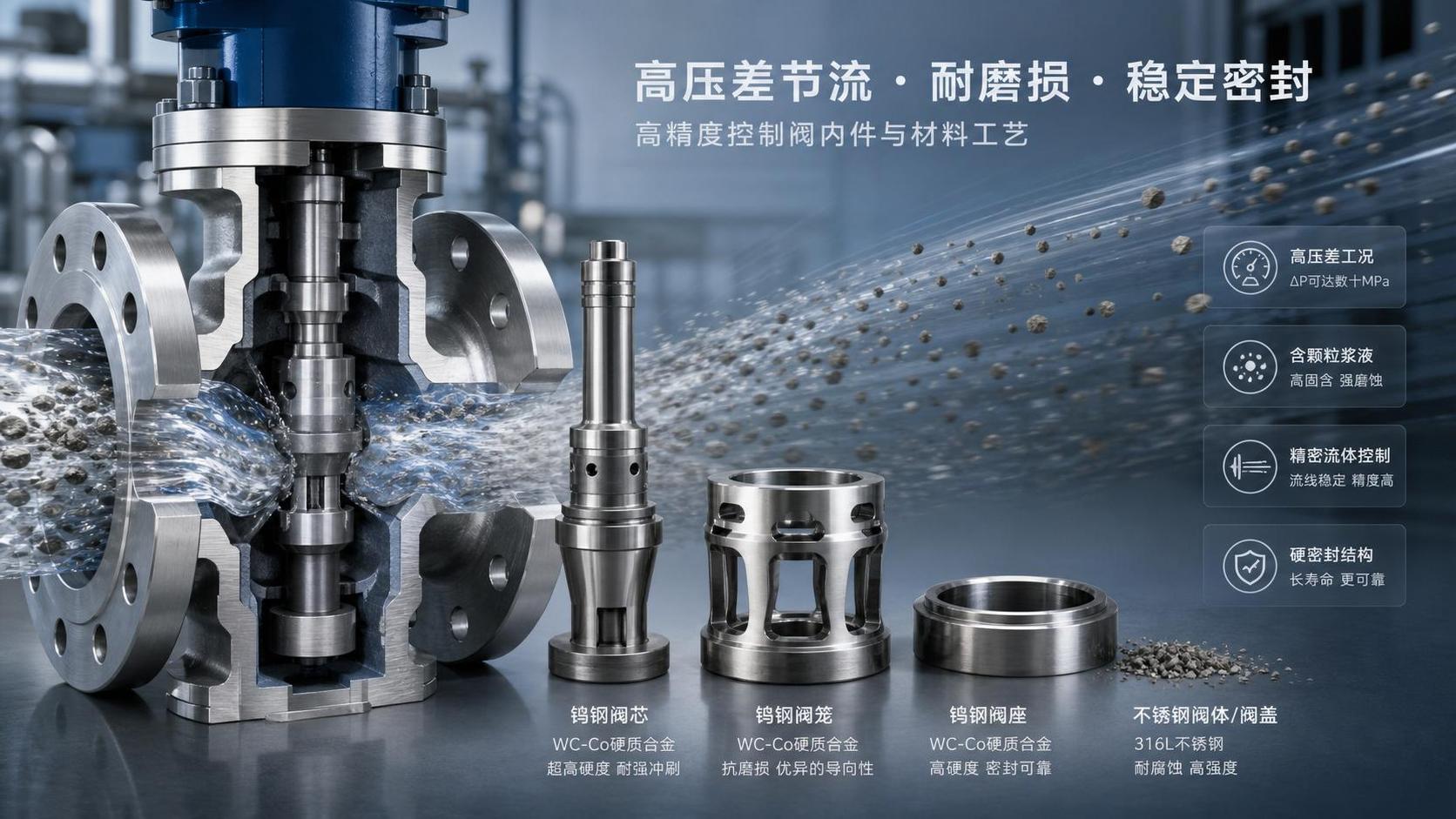 Valve Trim Tungsten Carbide vs Stainless Steel in Abrasive Service