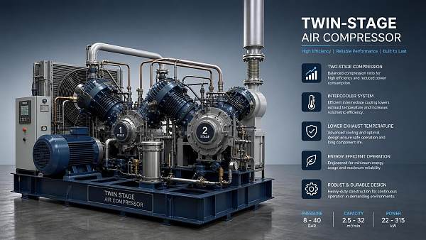 How Two-Stage Compression Ratio Affects Discharge Temperature and Energy Use