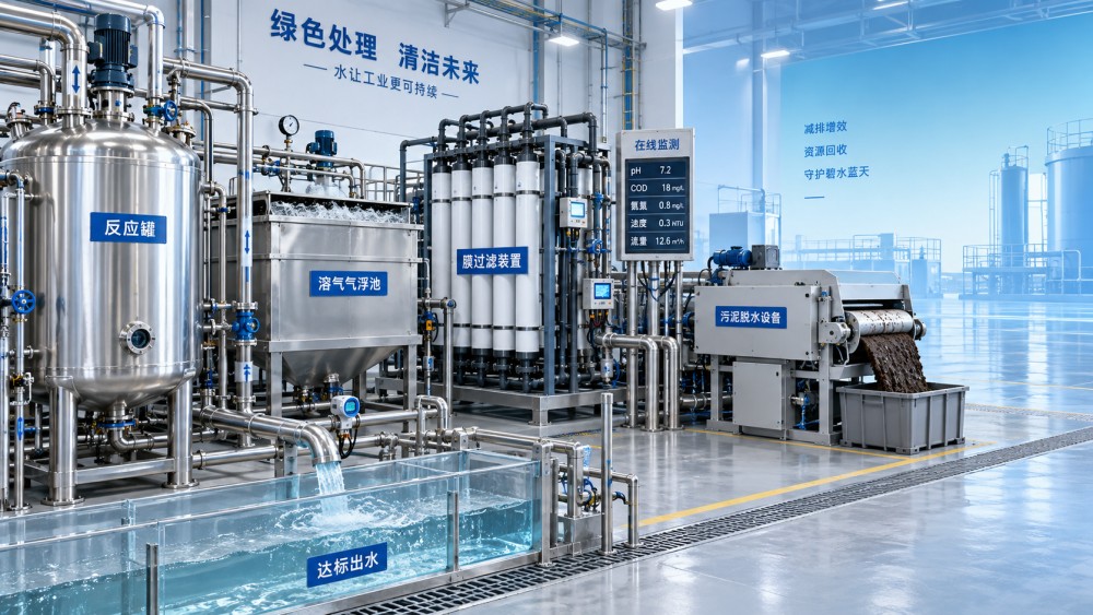 What drives industrial wastewater treatment cost per cubic meter?