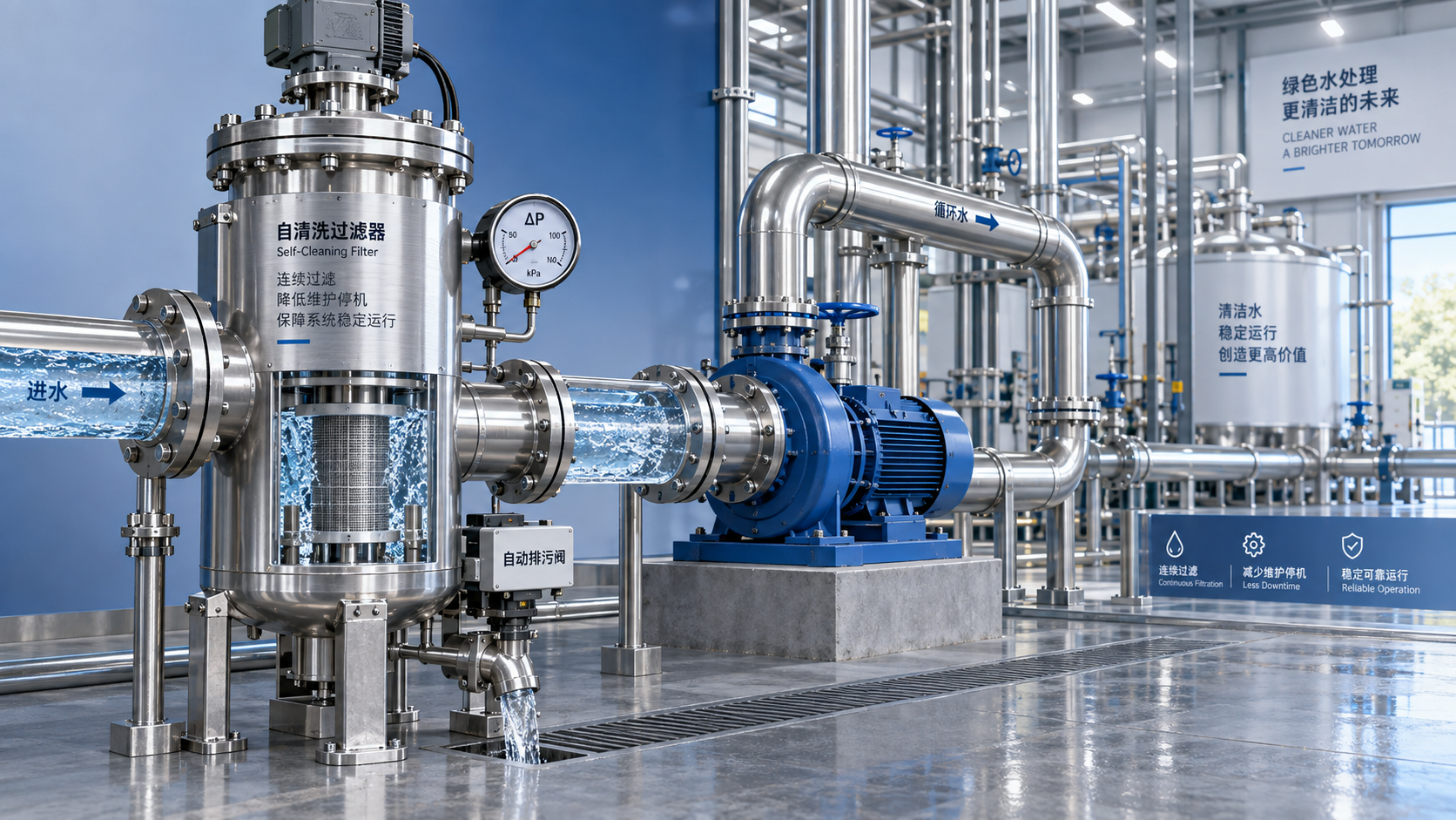When does self-cleaning filtration technology reduce maintenance downtime?