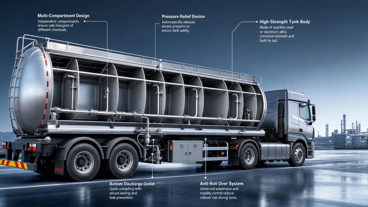 Hazmat Tanker Equipment Explained: Key Components, Materials, and Safety Functions