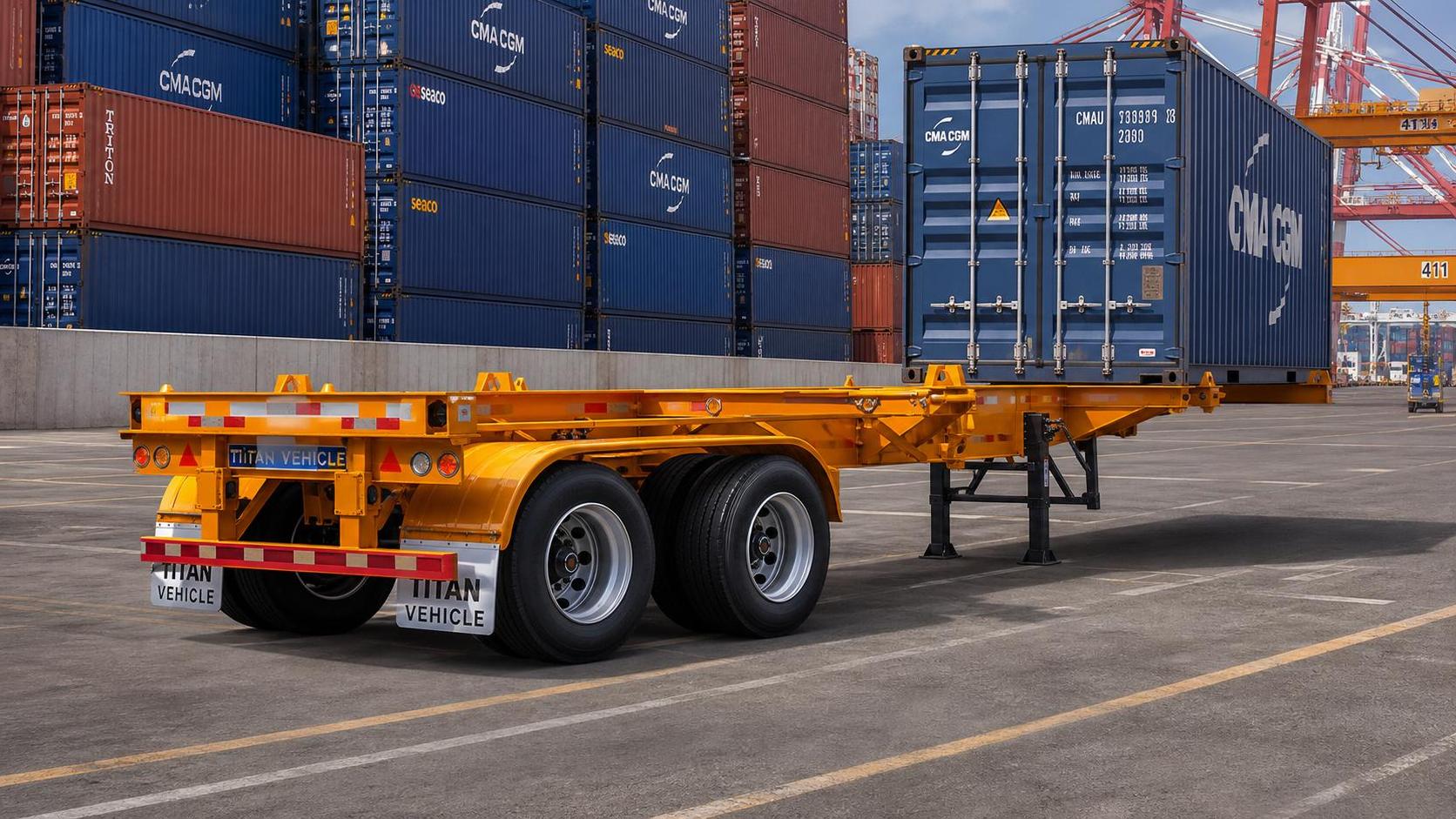 Where 2 Axle 20ft Skeleton Semi Trailers Fit in Modern Container Transport