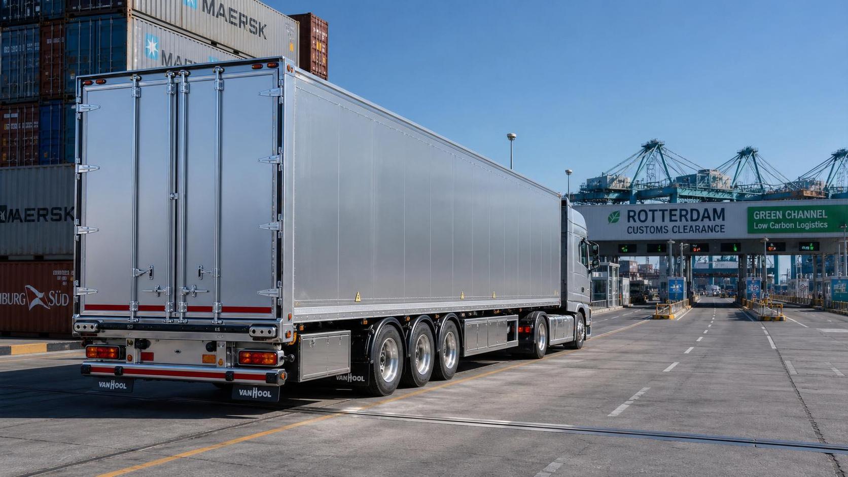 Rotterdam Port Sets Green Lane for Aluminum Semi-Trailers