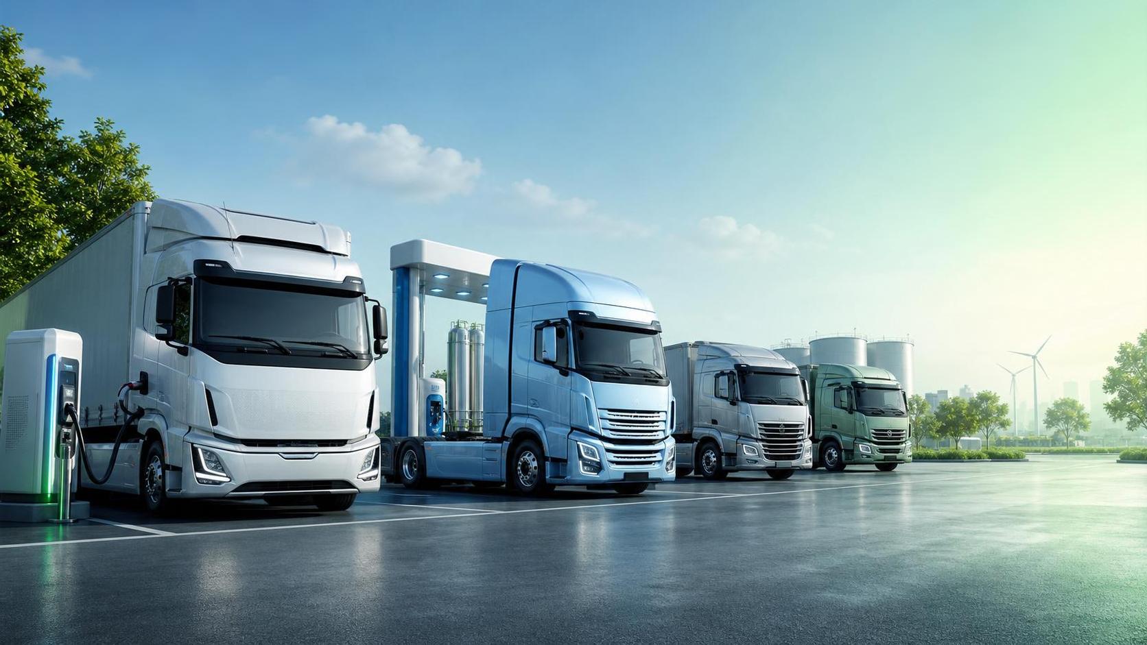 Truck Fleet Decarbonization Options Compared: EV, Hydrogen, Renewable Diesel, and CNG