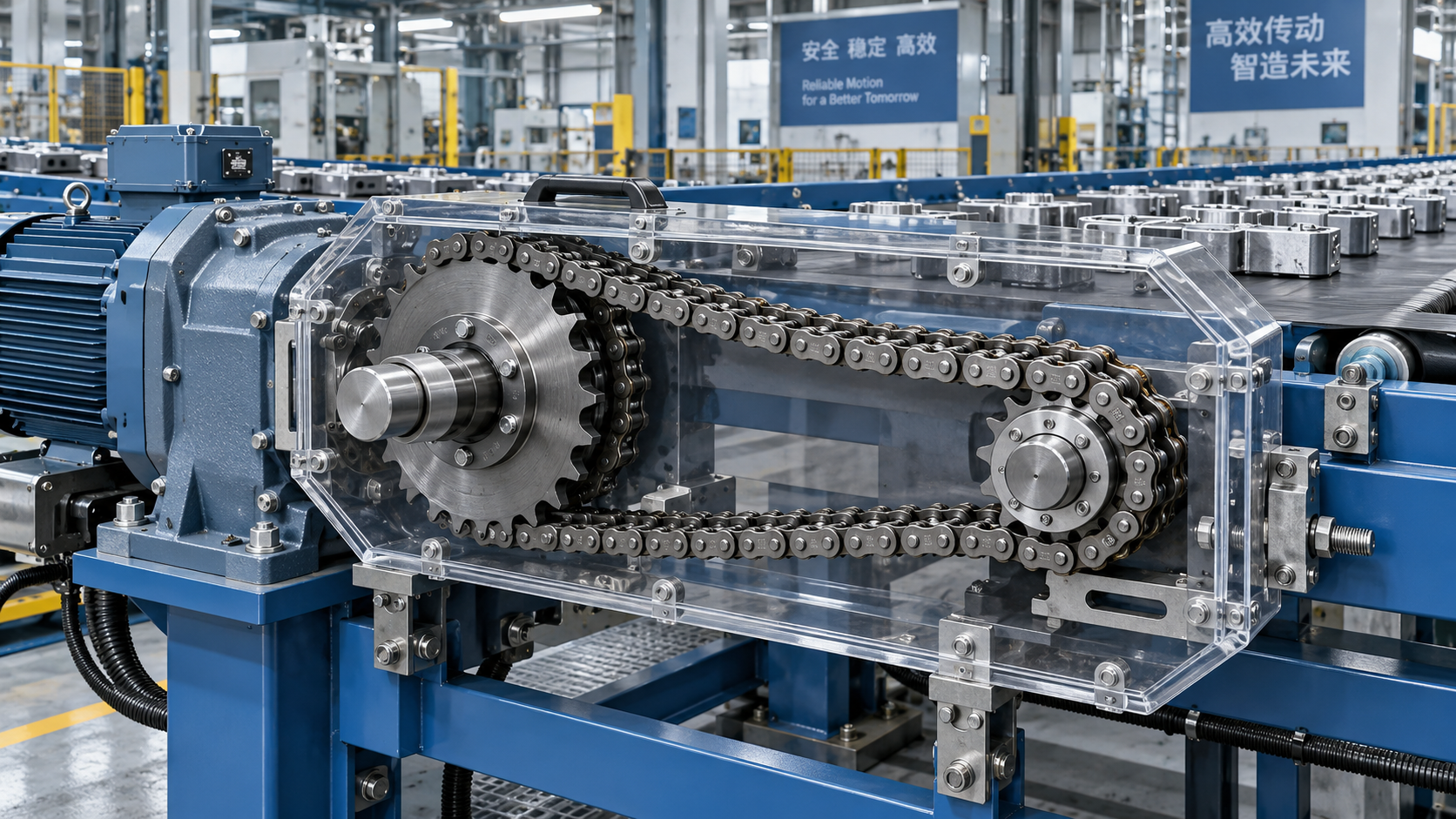 How to size conveyor roller chain drives for heavy starting loads