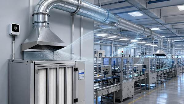 When does industrial ventilation control reduce safety risks?