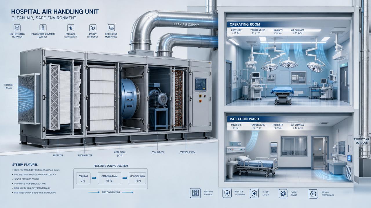 Why hospitals need AHUs built for clean air control