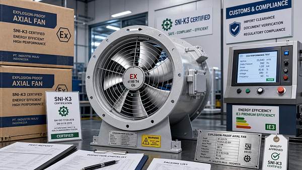 Indonesia Mandates SNI-K3 for Explosion-proof Axial Fans