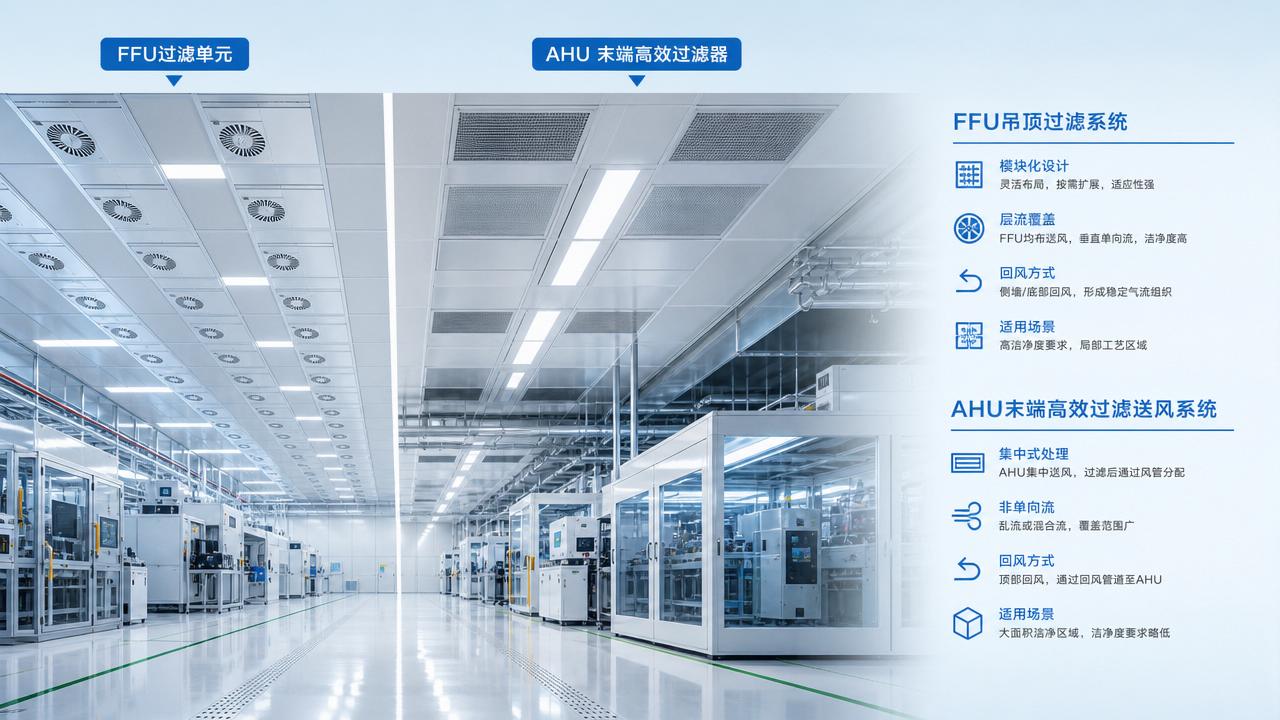 Cleanroom Fan Filter Units vs AHU Terminal Filtration: Which Fits Your Layout?