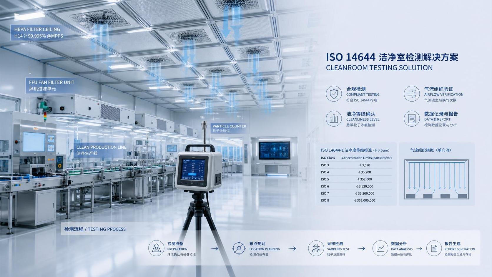 ISO 14644 Cleanroom Standards Explained: Class Limits, Testing, and Compliance Steps