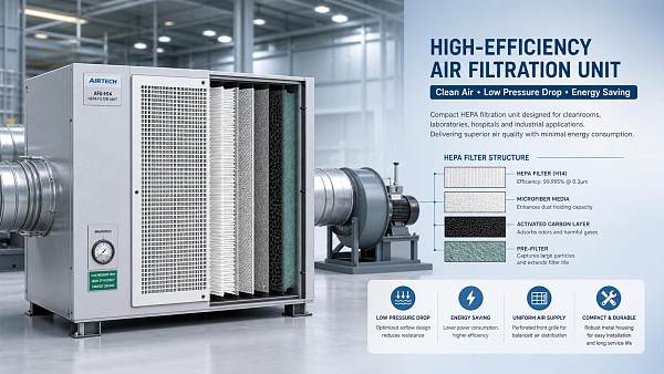 High Efficiency Air Filtration Units: Key Specs for HEPA, Pressure Drop, and Energy Use