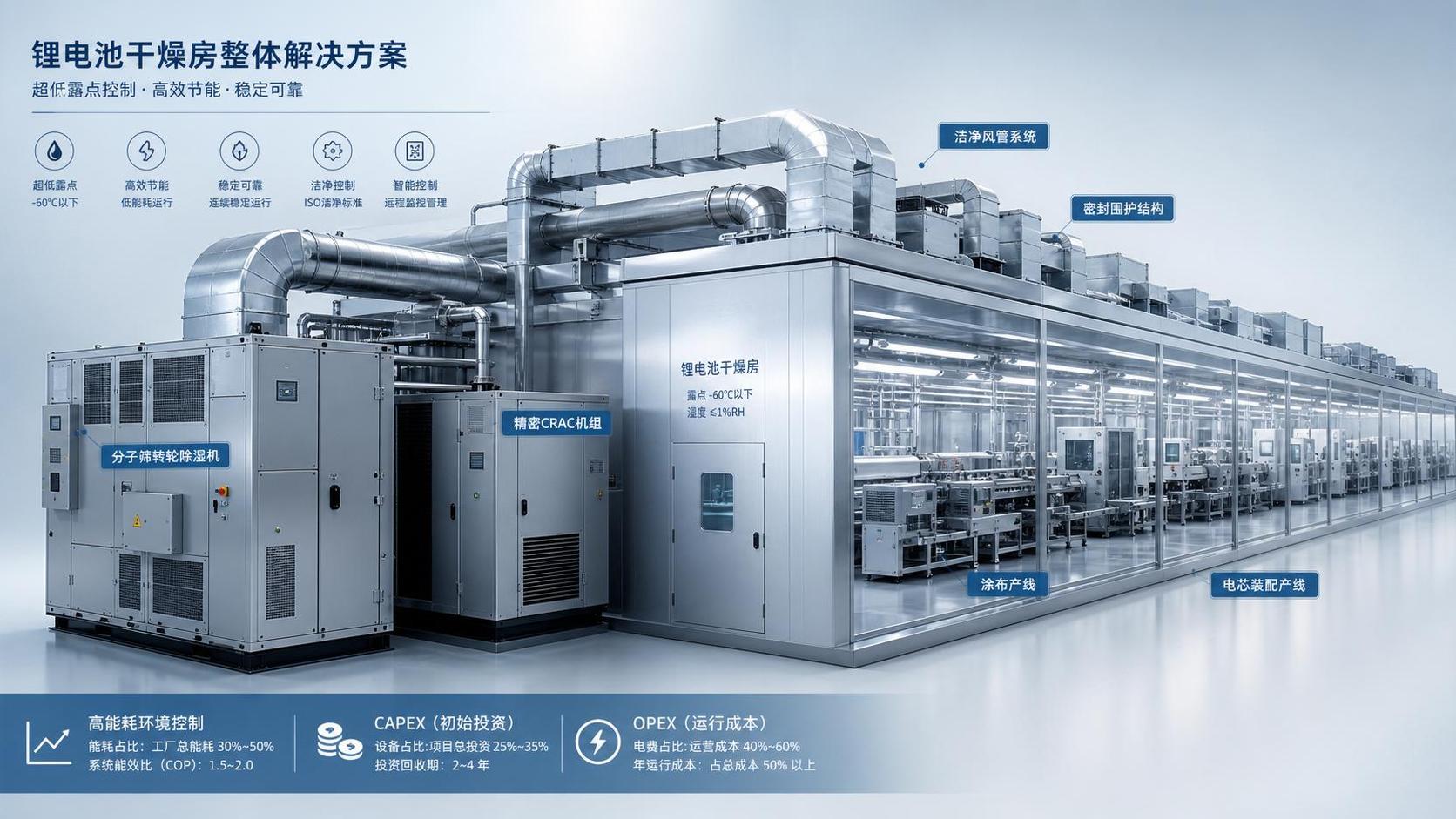 Lithium Battery Dry Room Cost Breakdown: What Drives CAPEX and Operating Expense?