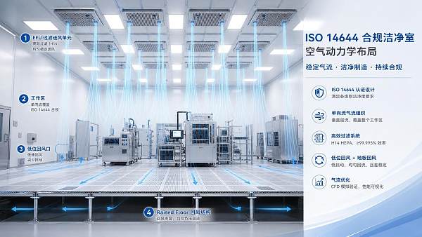 Cleanroom Aerodynamic Design Layout: How to Optimize Airflow for Compliance