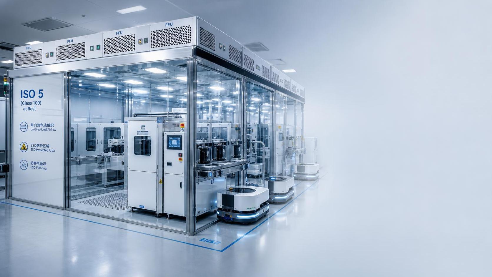 Semiconductor Cleanroom Standards Explained: ISO Classes, Air Changes, and ESD Controls