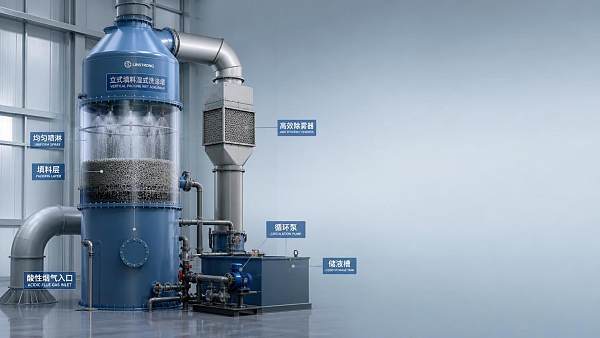 How to Size Industrial Gas Scrubbing Units for Acid Fumes and Variable Airflows