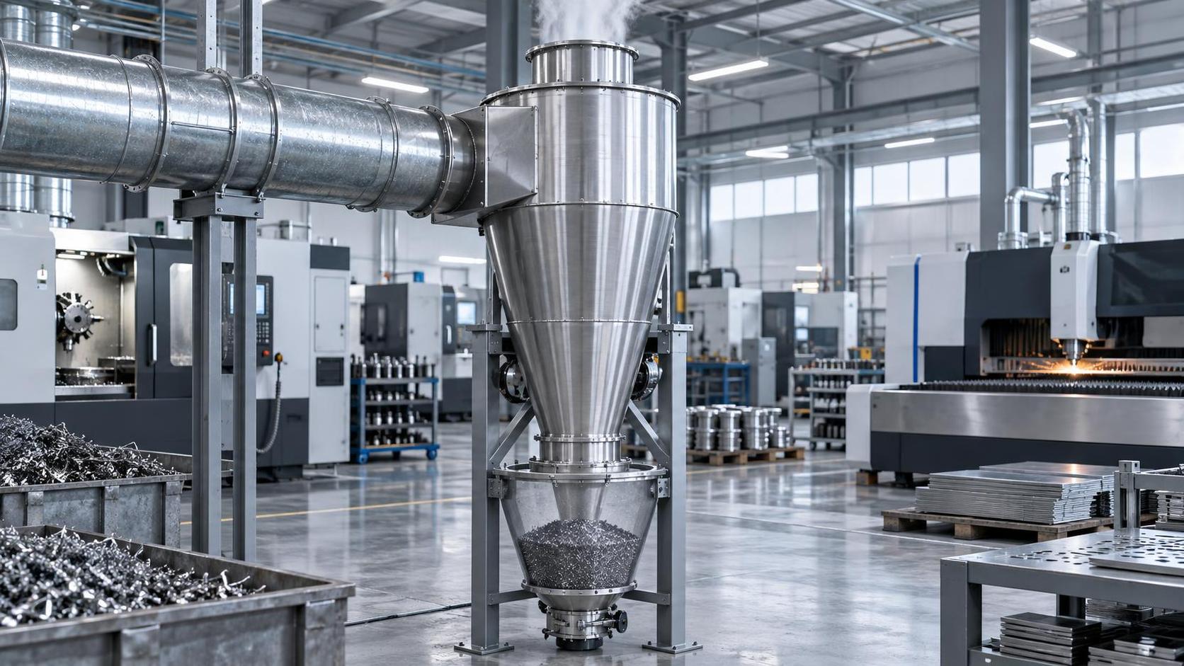 Cyclone Separation for Metalworking Dust: Sizing Criteria, Pressure Drop Trade-offs, and When to Add Bag Filters
