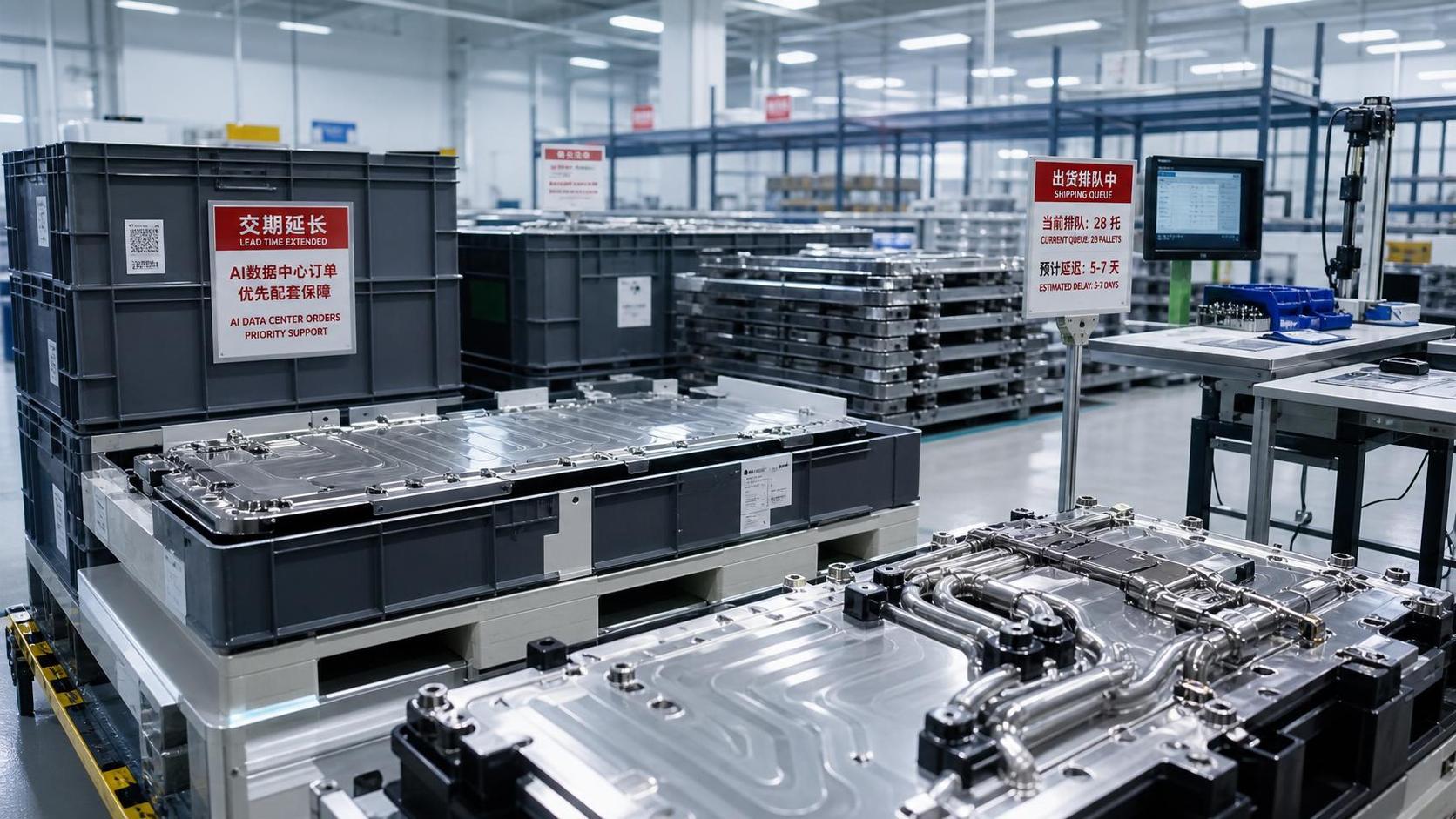 Liquid Cooling Plate Lead Times Reach 24 Weeks