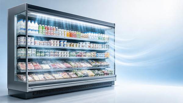 Can air curtain refrigeration really reduce display losses?