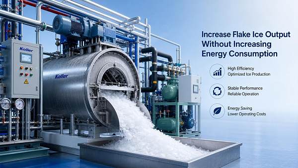 How to improve flake ice production without bigger power use