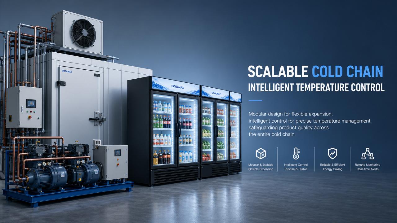 What makes commercial cooling solutions easier to scale?