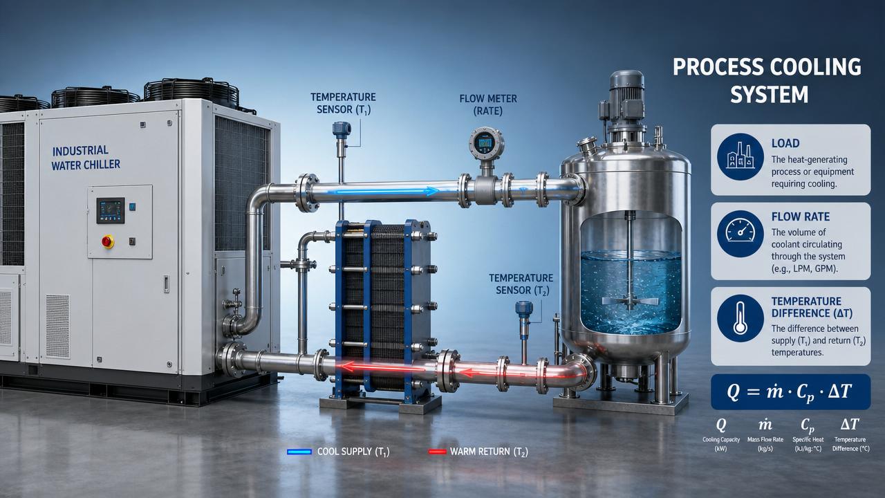 How to Size Industrial Chillers for Process Cooling: Load, Flow, and Temperature Basics