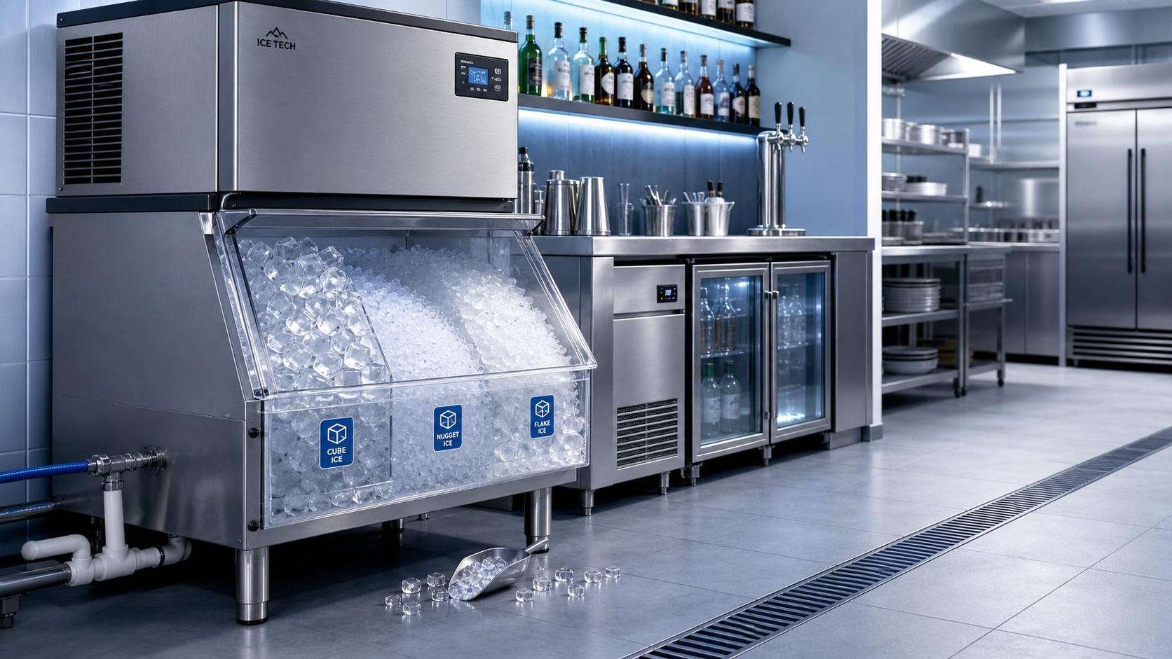 Commercial Ice Machines for Restaurants and Bars: Types, Output, and Drainage Needs