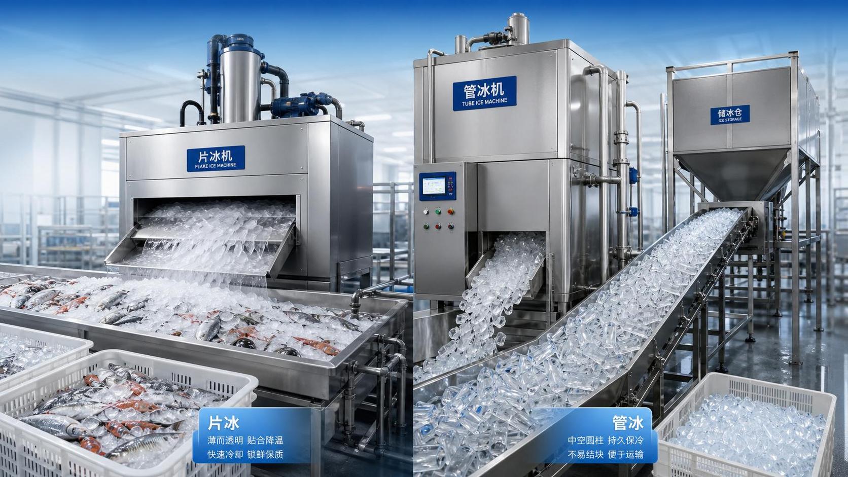 Flake Ice vs Tube Ice-Making Equipment: Which Fits Food Processing Better?