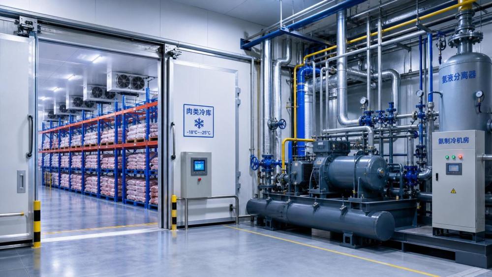 Meat Cold Storage Systems Using Ammonia Refrigeration: Best-Fit Applications and Design Considerations