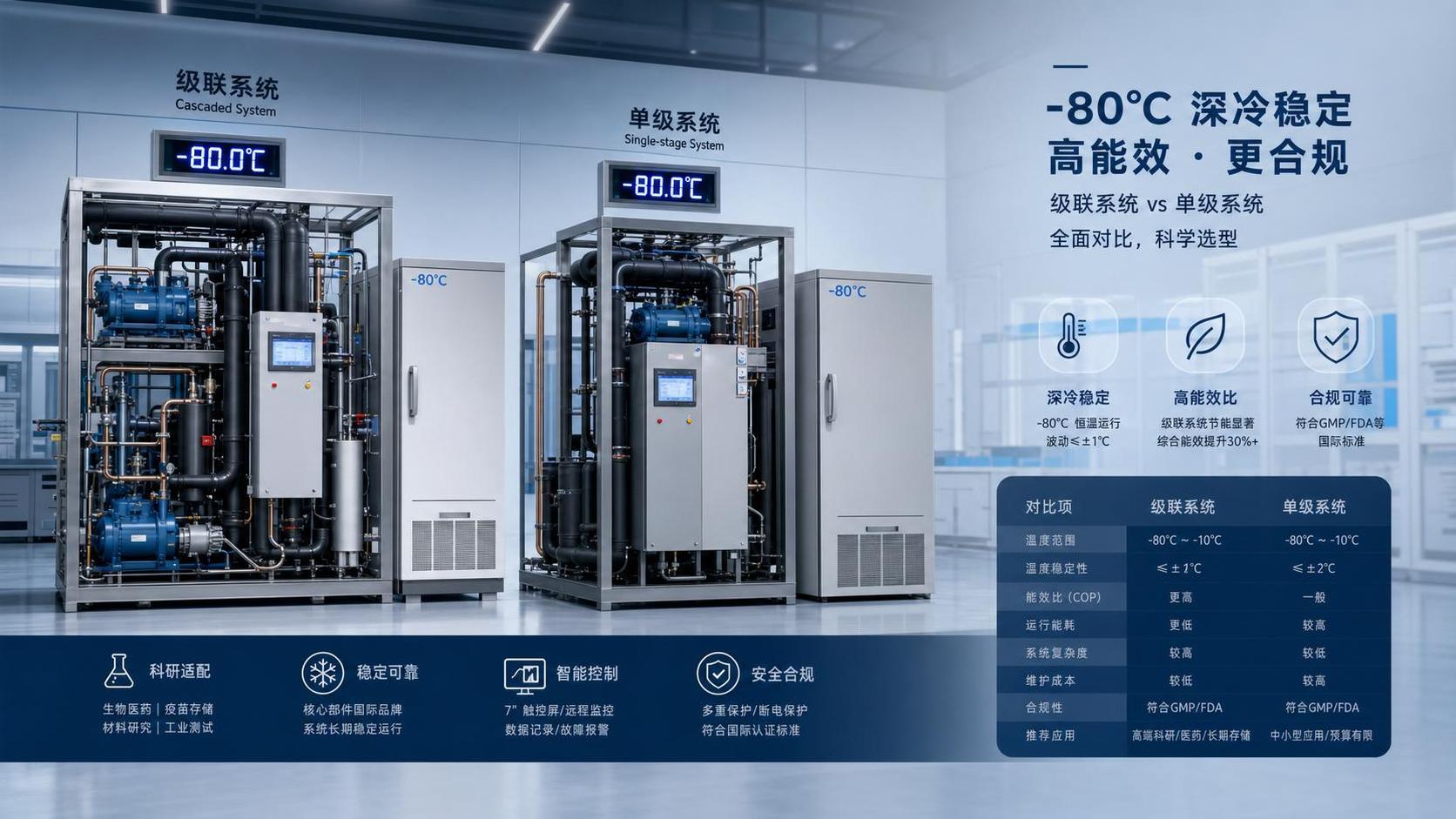 Cascade vs Single-Stage Ultra-Low Temperature Cooling Systems: Which Design Fits Your Process?