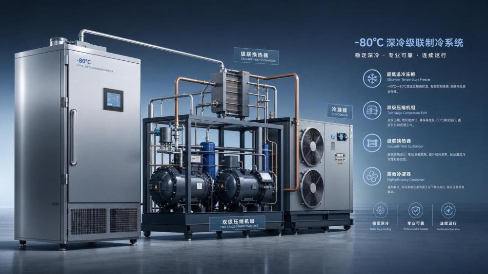Cascade Refrigeration Systems for Deep Freezing: How They Reach -80°C and What to Check