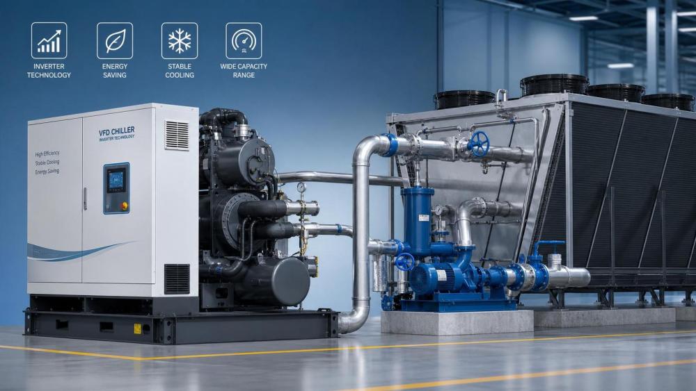 How Inverter Control Improves Industrial Chiller Efficiency and Load Stability