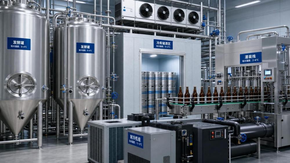 Industrial Refrigeration for Breweries: What to Size for Fermentation, Storage, and Packaging