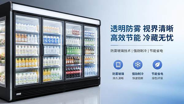 How Anti-Fog Refrigeration Glass Improves Merchandiser Visibility and Energy Use