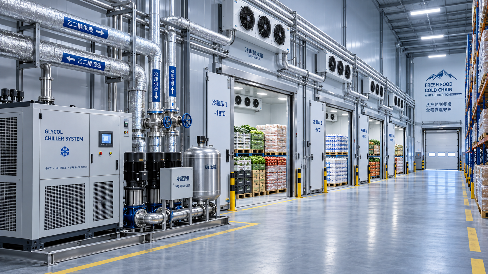 Glycol Cold Storage Systems for Food: When Are They the Right Fit?