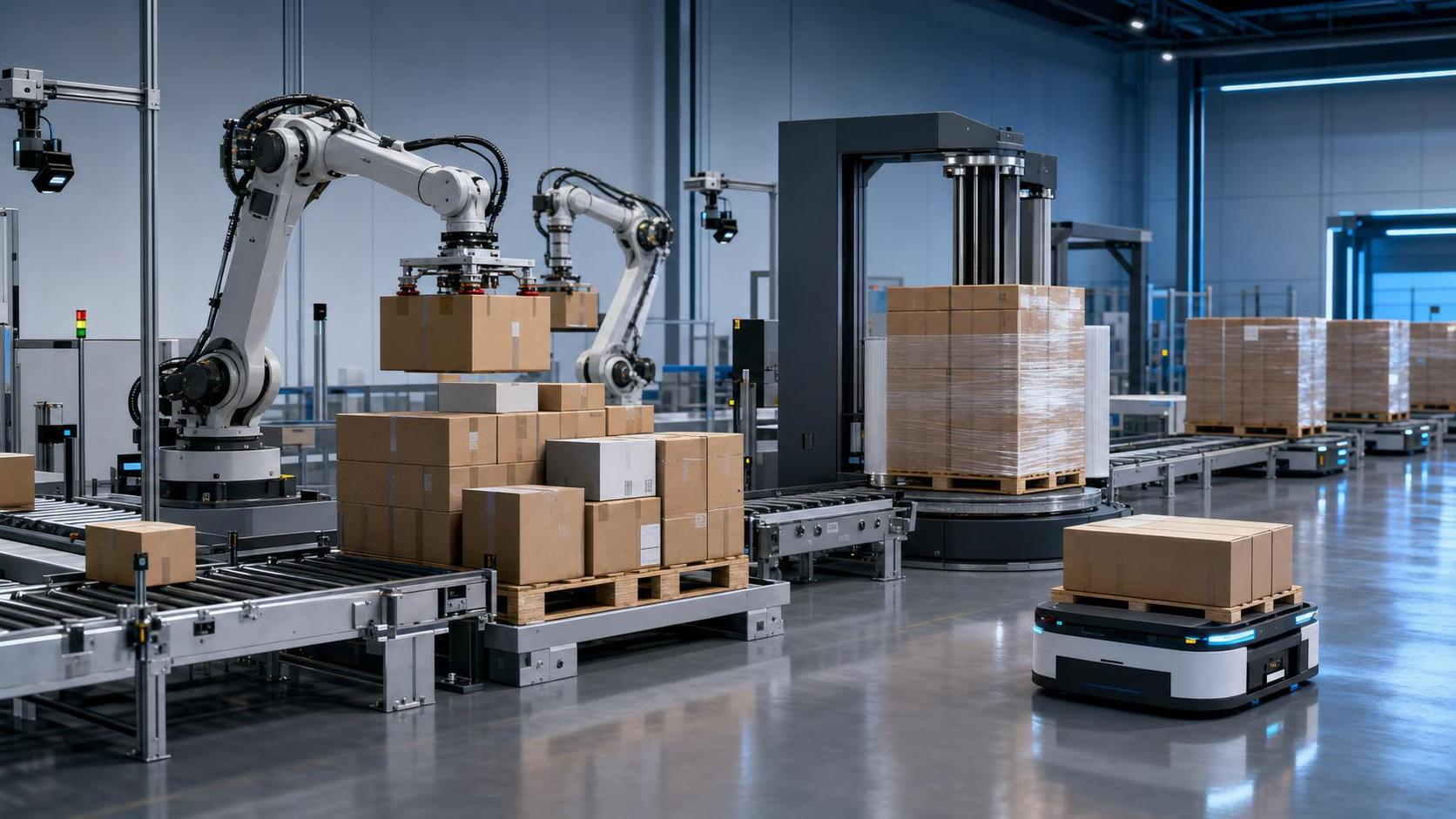 End-of-Line Palletizing Options for Mixed SKU Throughput