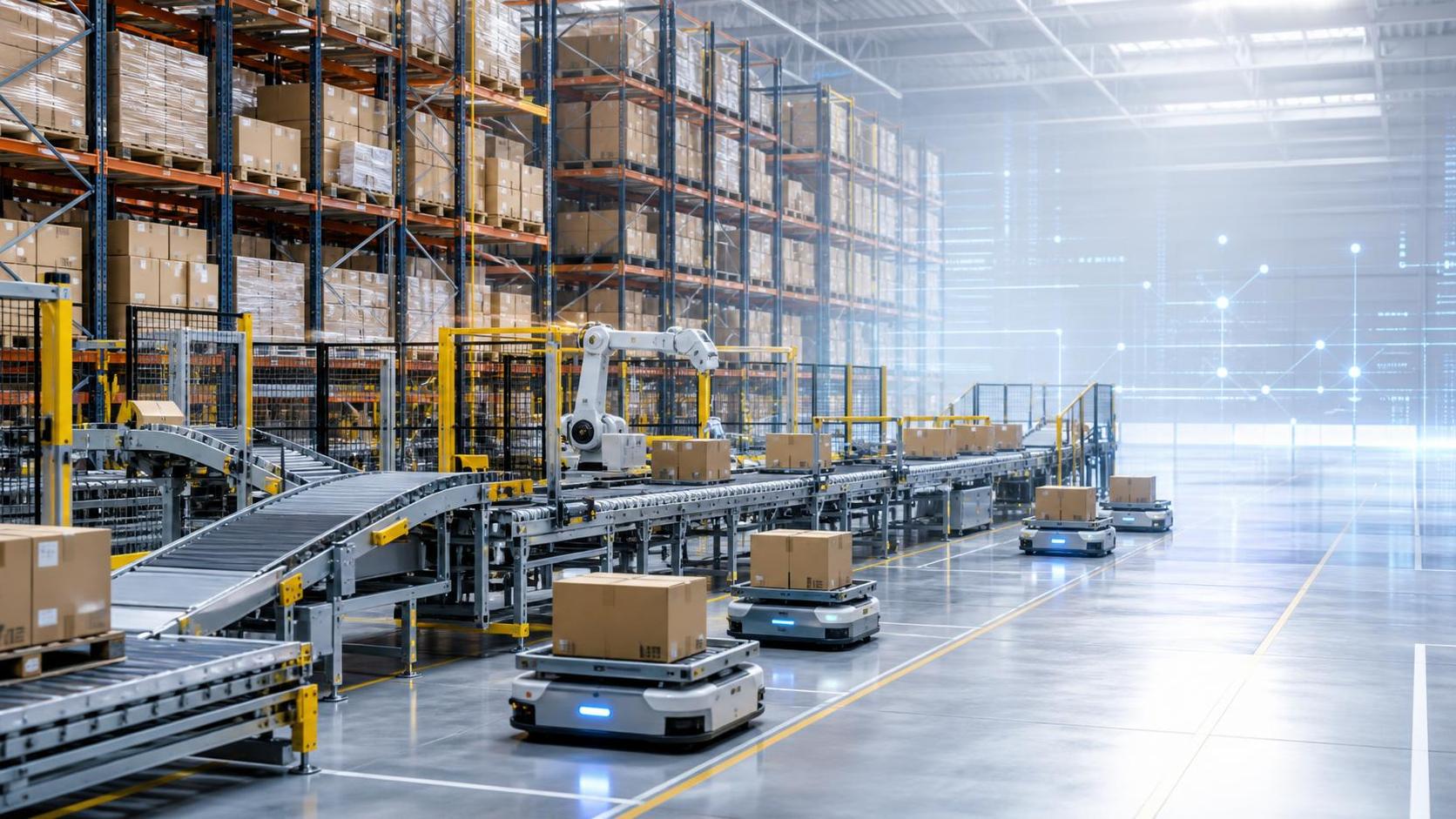 What drives the cost of warehouse automation systems in North America?