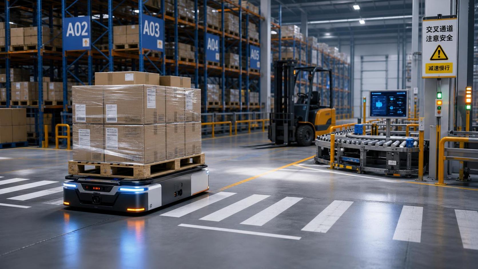 Choosing automated pallet transport equipment for mixed warehouse traffic