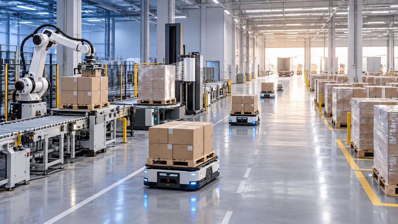 When scalable automated end-line logistics improves peak throughput
